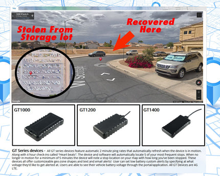 *GT*  1510-EV - Waterproof IP67 -  Wired Device - Best for Harsh Conditions - 1 Year Service Included