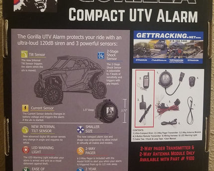 9000 Compact UTV/Motorcycle Alarm Kit